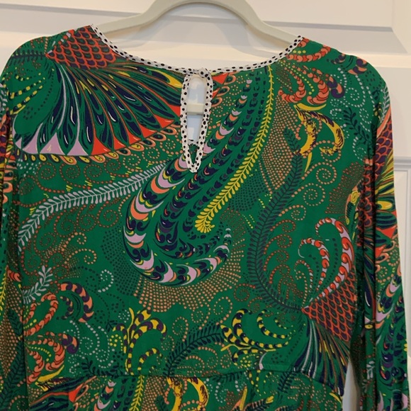 Women’s Green Maeve Long Sleeve Rayon Dress Sz 12 - Picture 6 of 7